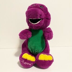 Vintage Barney 90s Plush Lyons Purple Dinosaur Stuffed Animal Toy Authentic Y2K